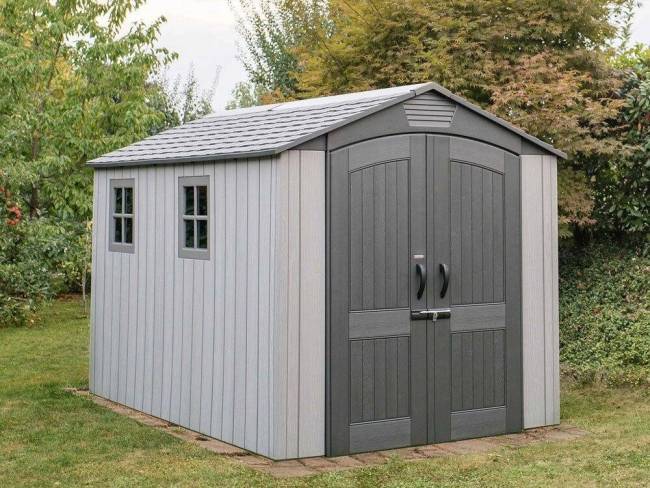 Пластиковый сарай WoodLook 7'х12 (60311) Пластиковый сарай WoodLook 7'х12 (60311)