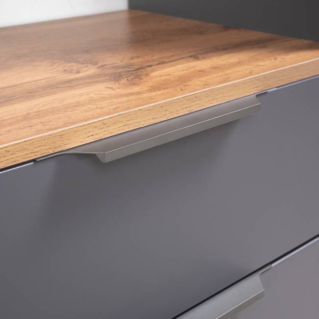 Тумба для обуви Октава 16.127 цвет серый графит/дуб крафт золотой