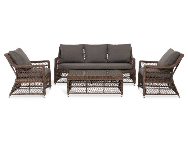 "Гранд Латте" лаунж-зона из искусственного ротанга, цвет коричневый