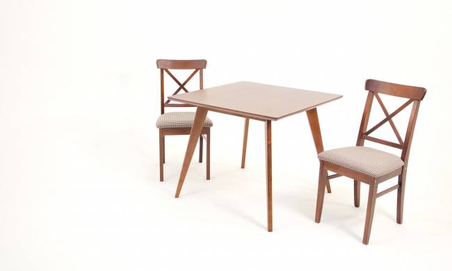 Стул Ингольф ПМ орех/гусиная лапка бежевый Стул Ингольф ПМ орех/гусиная лапка бежевый