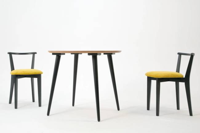 Стол Монте К 100 чёрное дерево/натур