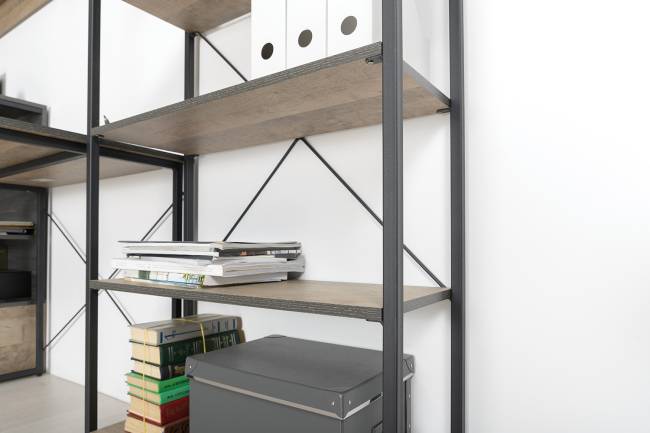 Стенка в гостиную Трувор № 86 цвет дуб гранж песочный/интра