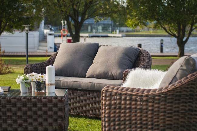 "Кон Панна" диван из искусственного ротанга двухместный, цвет коричневый "Кон Панна" диван из искусственного ротанга двухместный, цвет коричневый