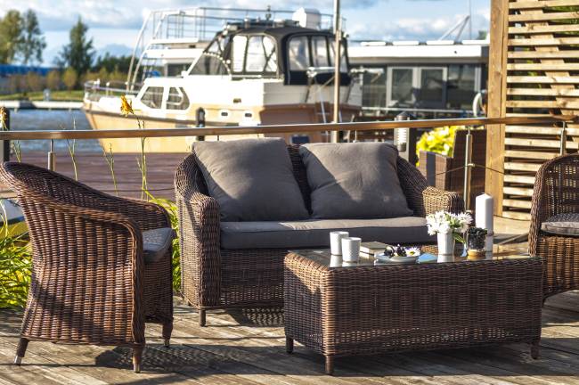 "Кон Панна" диван из искусственного ротанга двухместный, цвет коричневый "Кон Панна" диван из искусственного ротанга двухместный, цвет коричневый