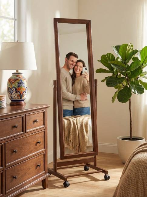 Зеркало напольное В 27Н средне-коричневый 137 см х 42,5 см