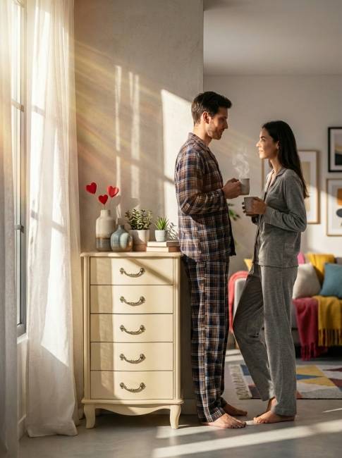 Комод Джульетта узкий 5 ящ., дуб шампань Л