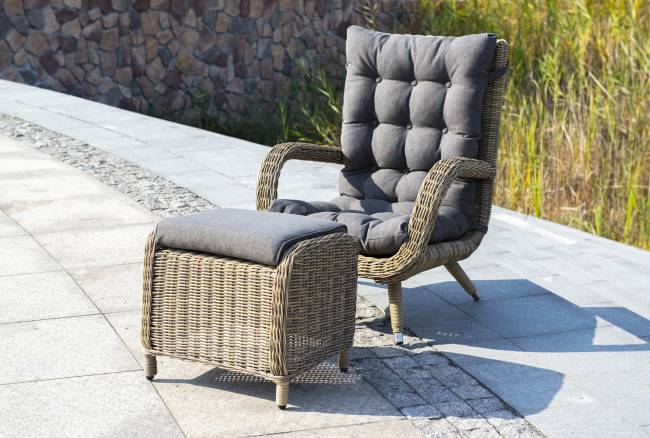 "Толедо" пуф плетеный, цвет соломенный