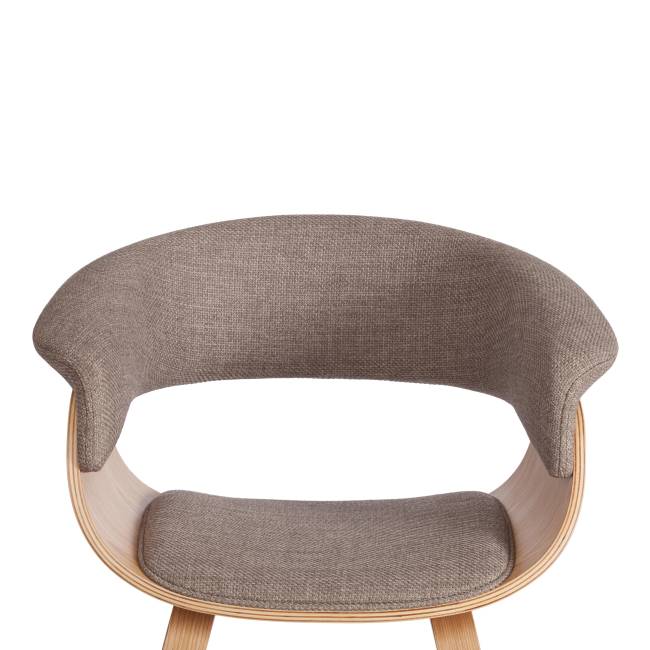 Стул Вимта/Vimta (мод.8021) дерево/ткань, 69х56х77см, натуральный/бежевый береза, серый дерево / ткань