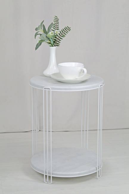 Столик кофейный SHT-CT33-1 белый муар / бетон лофт Столик кофейный SHT-CT33-1 белый муар / бетон лофт