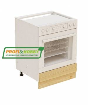 Тумба под технику 600х530х720 + фасад сосна бесцветный лак