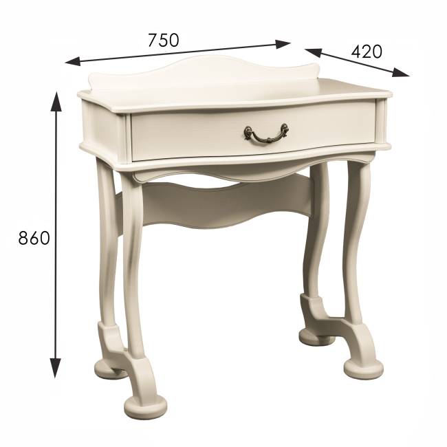 Стол туалетный Джульетта дуб шампань Л