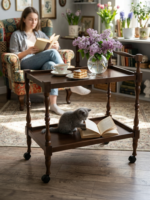 Стол сервировочный Бридж средне-коричневый