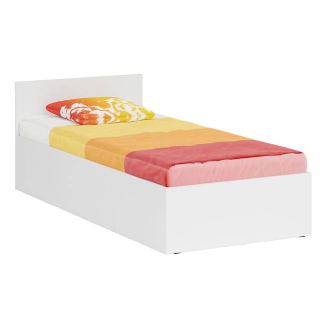 Кровать белая односпальная 900 с пеналом Стандарт цвет белый