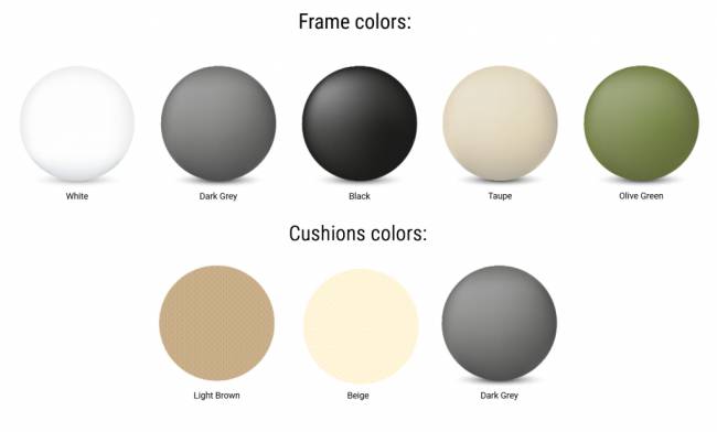 Комплект пластиковой мебели Portofino Lounge Corner темно-серый, бежевый