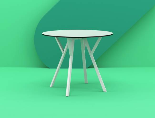 Стол пластиковый Max Table Ø90 белый Ø900х740 мм Стол пластиковый Max Table Ø90 белый Ø900х740 мм