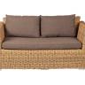 "Капучино" диван из искусственного ротанга двухместный, цвет соломенный