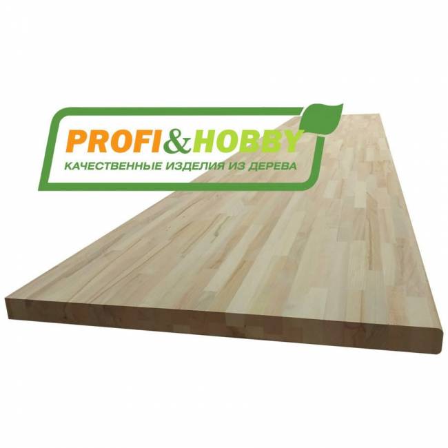 Столешница для кухни бук 2500 х 600 х 40 тигровый сращенный