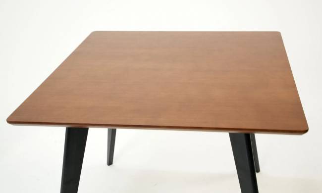 Стол Сканди М 90 чёрное дерево/орех