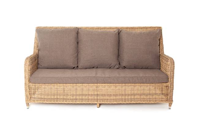 "Гляссе" диван трехместный из искусственного ротанга, цвет соломенный "Гляссе" диван трехместный из искусственного ротанга, цвет соломенный