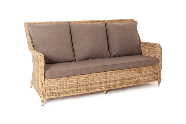 "Гляссе" диван трехместный из искусственного ротанга, цвет соломенный "Гляссе" диван трехместный из искусственного ротанга, цвет соломенный