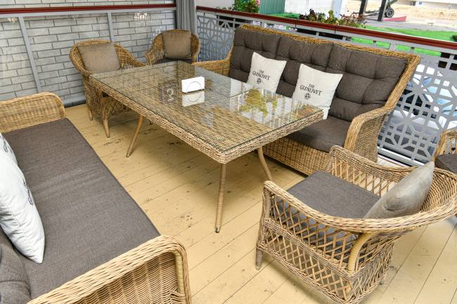 "Гляссе" диван трехместный из искусственного ротанга, цвет соломенный "Гляссе" диван трехместный из искусственного ротанга, цвет соломенный