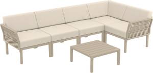 Комплект пластиковой мебели Portofino Lounge Corner бежевый, бежевый