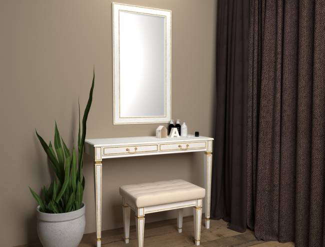 Банкетка Васко В 97Н белый ясень/золото