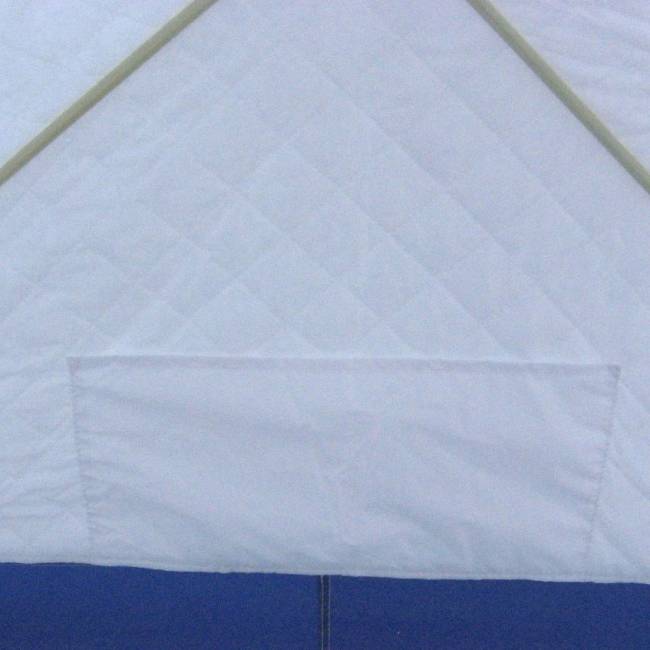 Палатка зимняя куб СЛЕДОПЫТ, 2-х местная, 3 слоя, цв. бело-синий