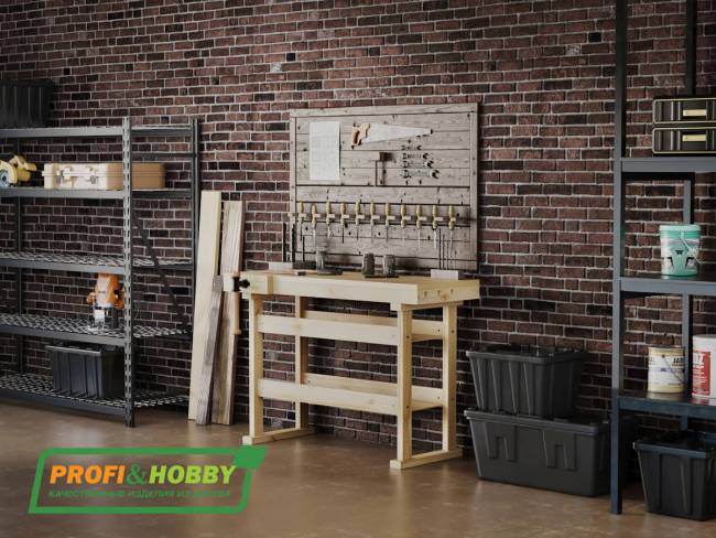 Верстак деревянный "Мастер", сосна