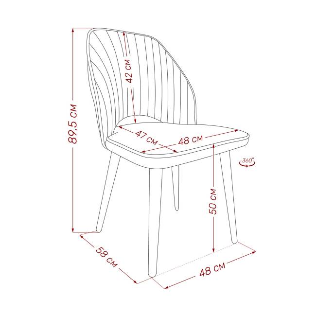 Стул Leset Арман 360 (поворотный механизм) Латте Чёрный