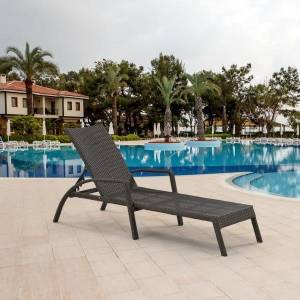 Шезлонг-лежак плетеный из искусственного ротанга A30A-W53 Brown Шезлонг-лежак плетеный из искусственного ротанга A30A-W53 Brown