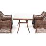 "Латте - 140 L" обеденная группа плетеная, цвет коричневый