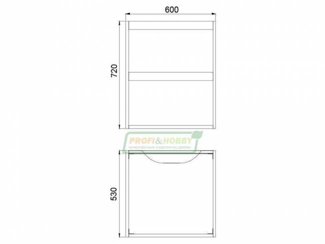 Тумба (корпус) 600х530х720 под мойку