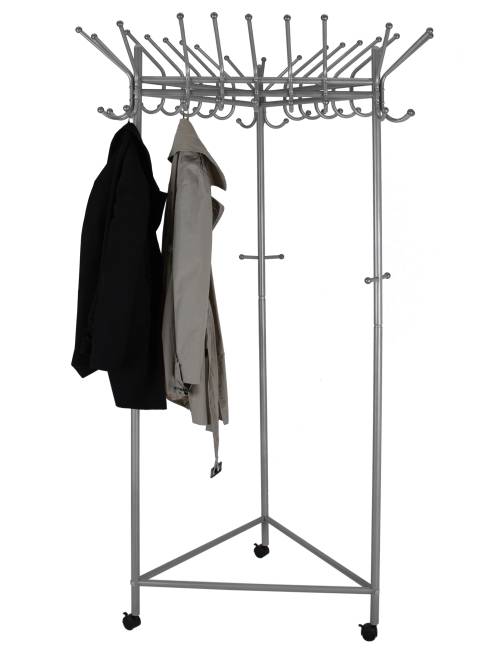 Вешалка напольная на колесах Пико 21 металлик