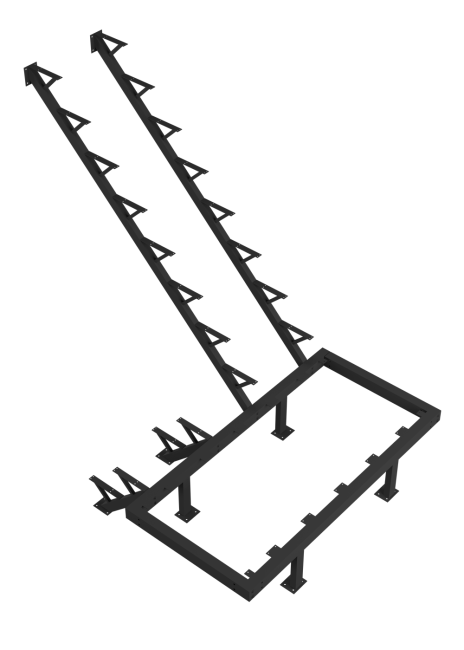 Каркас к лестнице ЛЕС-06 универсальной (поворот 180 градусов) 2760 проем 1800-2804, Белый