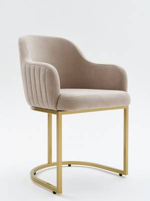 Стул Amely Beige / Gold