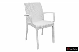 Стул B:rattan INDIANA с подлокотниками, белый Стул B:rattan INDIANA с подлокотниками, белый