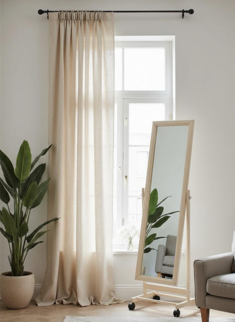 Зеркало напольное BeautyStyle 27 слоновая кость 135 см х 42,5 см