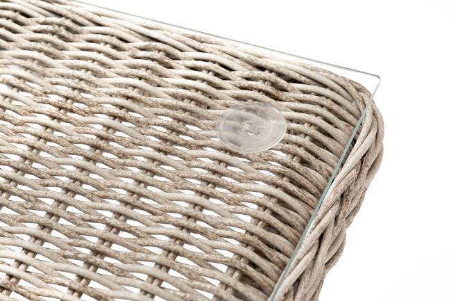 "Латте" плетеный стол из искусственного ротанга 200х90см, цвет бежевый