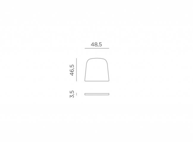 Подушка для кресла Net серый камень 460х485х35 мм