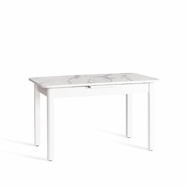 Стол ALIGERY ЛДСП/HPL/опора-массив березы , 130 х 75+30 х 75 см, Мрамор светлый/белый Мрамор светлый/белый ЛДСП/HPL/опора-массив березы Стол ALIGERY ЛДСП/HPL/опора-массив березы , 130 х 75+30 х 75 см, Мрамор светлый/белый Мрамор светлый/белый ЛДСП/HPL/опора-массив березы