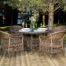 "Дольче" обеденная группа из искусственного ротанга, цвет коричневый
