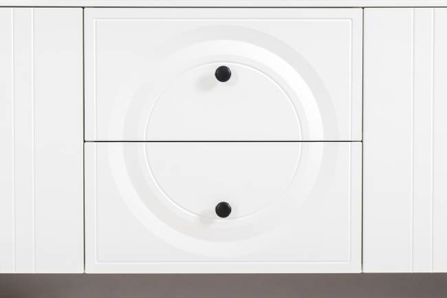 Большая стенка для ТВ-аппаратуры Валенсия № 64 цвет белый шагрень