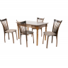 Обеденная группа Верди 120 со стульями Миранда орех/ ромб коричневый