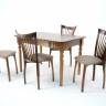 Обеденная группа Верди 120 со стульями Миранда орех/ ромб коричневый