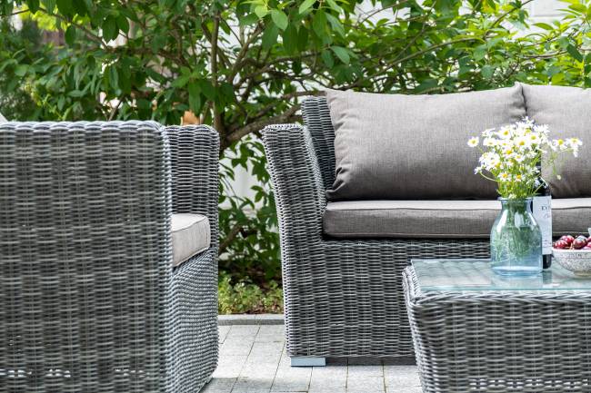 "Капучино Сингл" лаунж-зона из искусственного ротанга, цвет графит "Капучино Сингл" лаунж-зона из искусственного ротанга, цвет графит