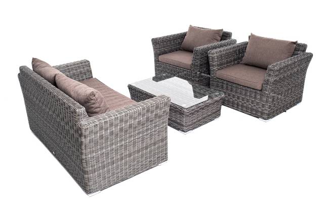 "Капучино Сингл" лаунж-зона из искусственного ротанга, цвет графит "Капучино Сингл" лаунж-зона из искусственного ротанга, цвет графит