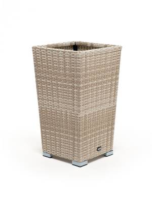 "Капучино" кашпо для цветов плетеное из искусственного ротанга, цвет бежевый "Капучино" кашпо для цветов плетеное из искусственного ротанга, цвет бежевый