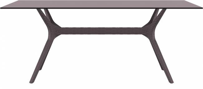 Стол пластиковый Ibiza Table 180 коричневый 1800х900х740 мм