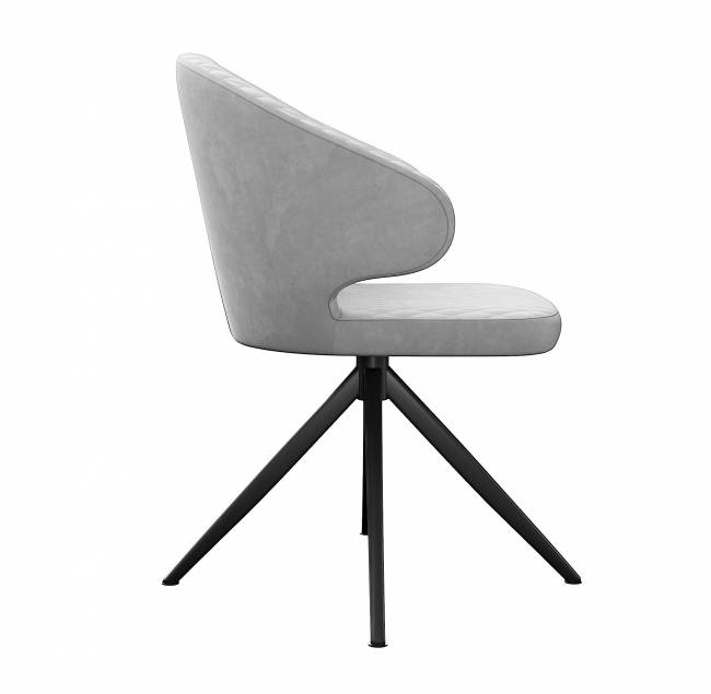 Стул DikLine 356 поворотный E28 светло-серый, ножки черные